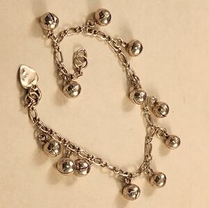 Dainty Sterling Silver Bells Bracelet